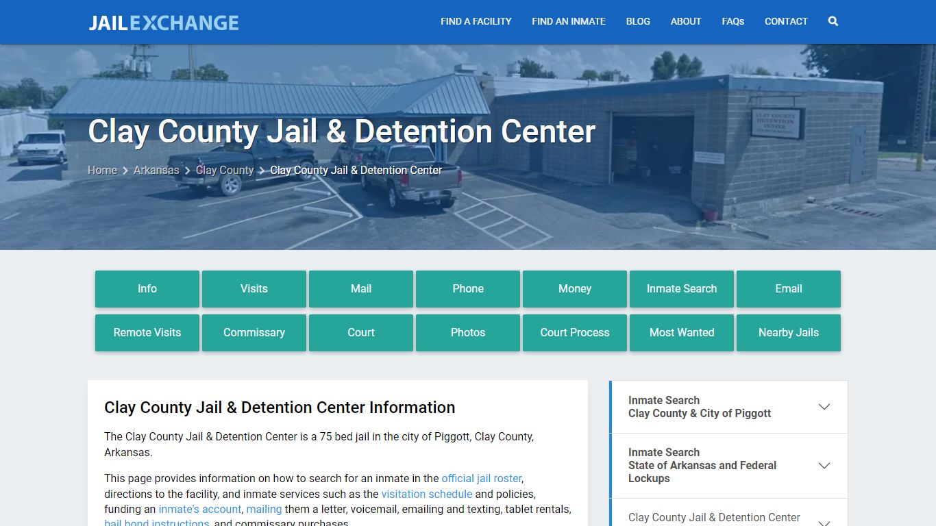 Clay County Jail & Detention Center, AR Inmate Search, Information